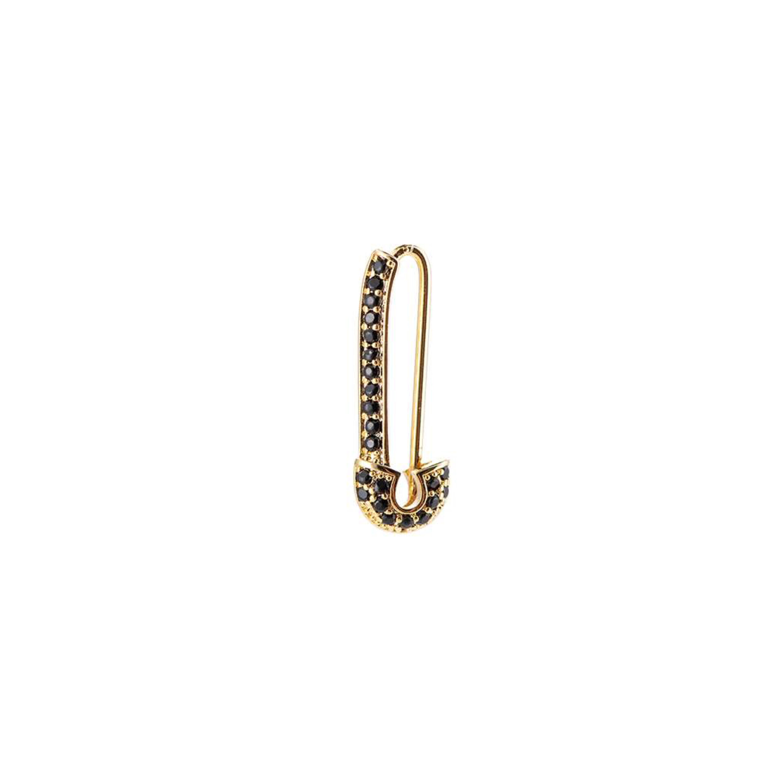 14k Gold & Diamond Safety Pin Earrings – Sabrina Design